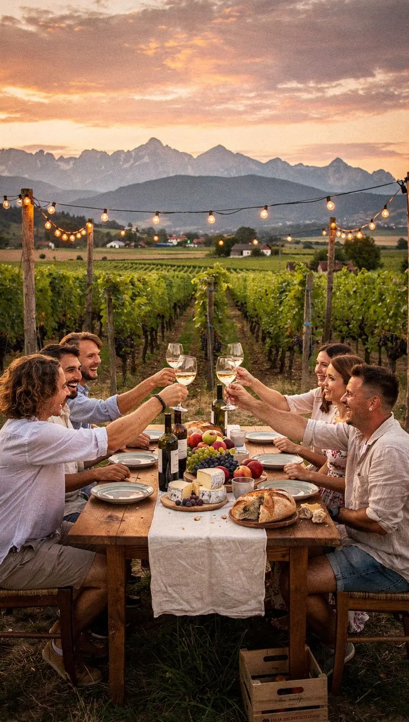 A traveler exploring the beautiful landscapes of the High Tatras mountains during a sunny day hike.